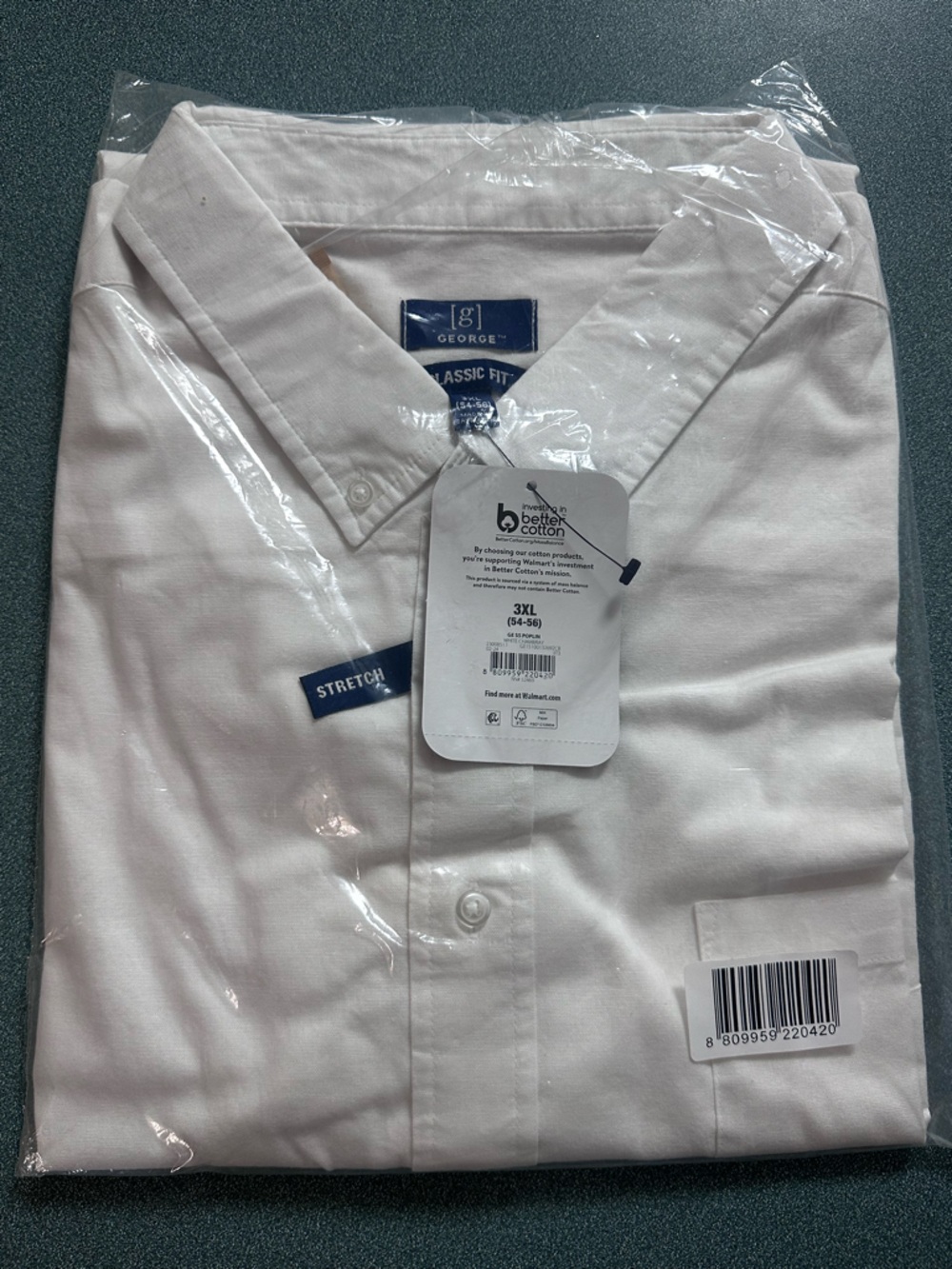 George White Classic Fit Stretch Dress Shirt - Button-Down Collar